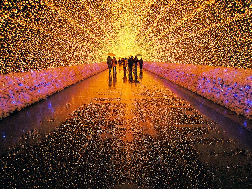 Túnel com milhões de Lâmpadas LED no Japão